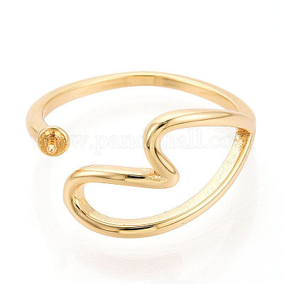 Сердечко латунная чашка колышек настройки кольца KK-N274-22G-1