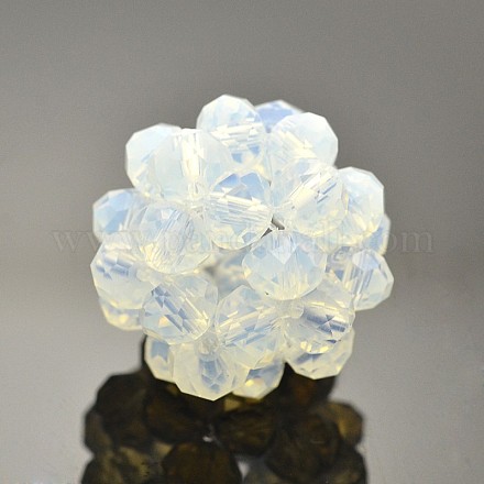 Transparent Glass Crystal Round Woven Beads GLAA-A034-4mm-A17-1