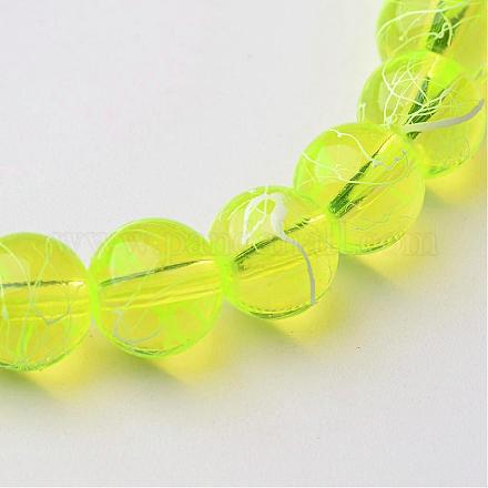 Drawbench Transparent Glass Beads Strands GLAD-Q012-8mm-07-1