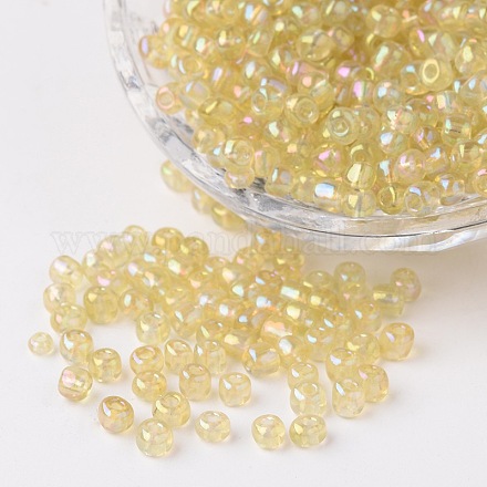 6/0 transparentes couleurs de l'arc perles de graines de verre rond X-SEED-A007-4mm-162-1