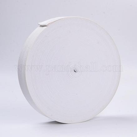平らな弾性ゴムコード/バンド  ウェビング衣類縫製アクセサリー  ホワイト  38ミリメートル  5 M /ロール EC-WH0002-38mm-03-1
