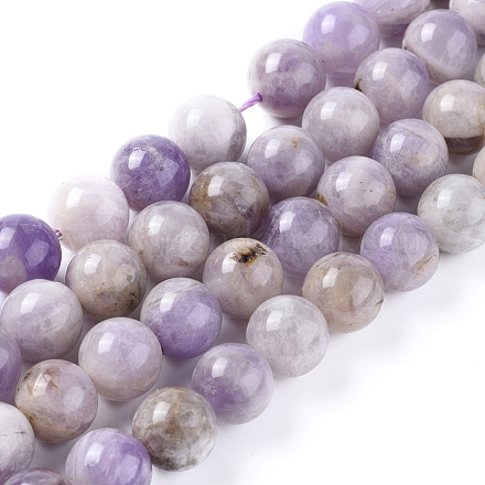 Chapelets de perles en améthyste naturelle G-L555-01-10mm-1