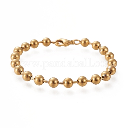 304 Stainless Steel Ball Chain Bracelets STAS-I156-22G-1