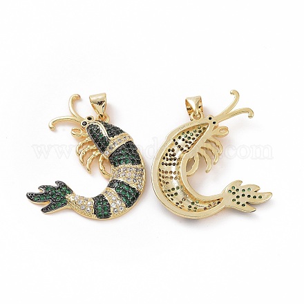 Латунные микропаве прозрачные подвески с фианитом ZIRC-F135-05G-03-1