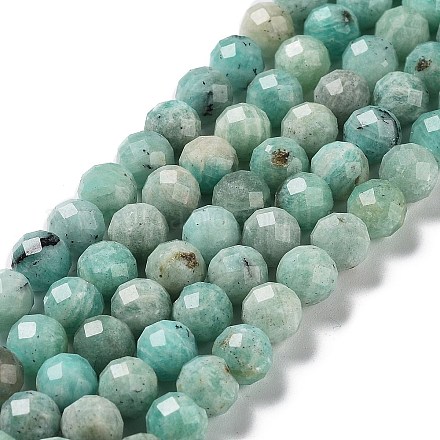 Chapelets de perles en amazonite naturelle G-J400-E11-07AB-1