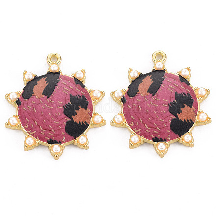 Подвески из сплава с принтом в стойку ENAM-Q445-010D-NR-1