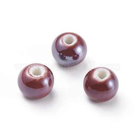 Handmade Porcelain Beads PORC-D001-10mm-25-1