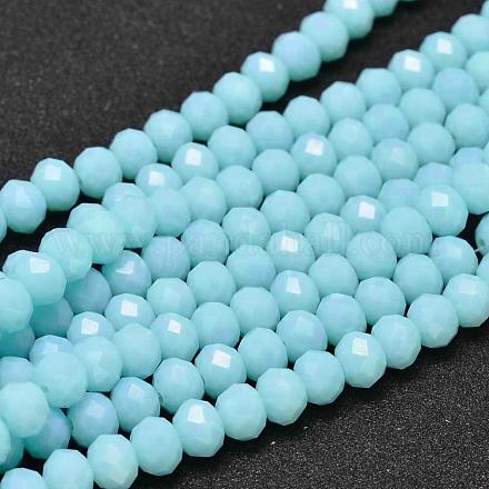 Chapelets de perles en rondelles facettées en verre X-GLAA-I033-4mm-02-1