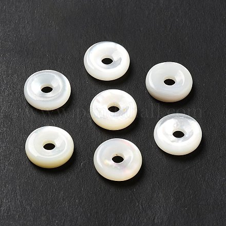 Perles de coquillage blanc naturel SHEL-G014-11A-1