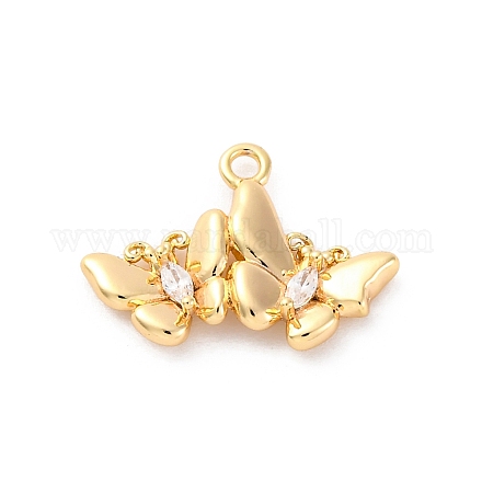 Кулоны со стразами и кристаллами из латуни KK-E793-04G-1