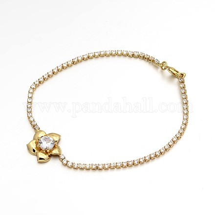 Goldenen vernickelt Zirkonia Schalenkette Armbänder BJEW-H0001-04G-1