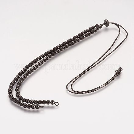Messing Perlenkette Halskette machen X-NJEW-F151-01B-1