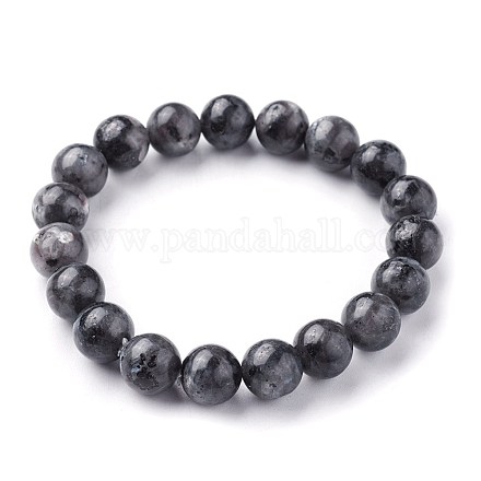 Natural Larvikite Beads Stretch Bracelets BJEW-F380-01-C14-1