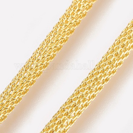 Fabrication de colliers de chaîne de maille de laiton de placage de support NJEW-O101-12G-1