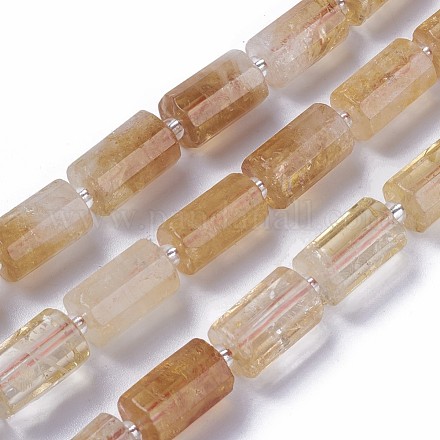 Chapelets de perles de citrine naturelle G-F595-J06-1