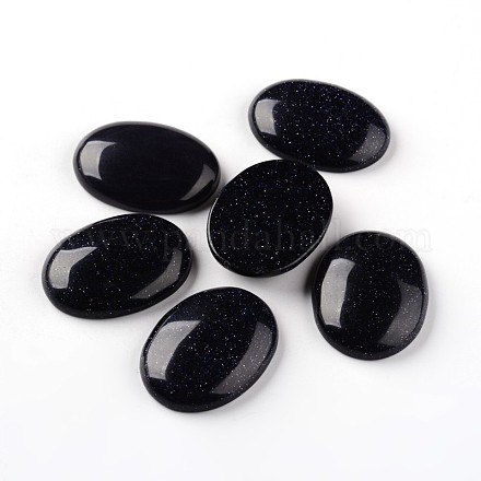 Ovales synthétiques cabochons bleus goldstone G-I171-30x40mm-02-1