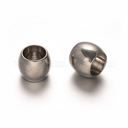 Barrel 201 Stainless Steel Beads X-STAS-D111-61-1