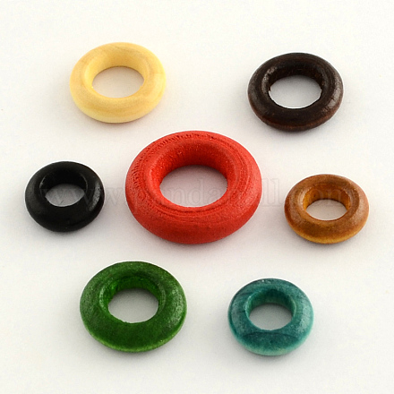 Donut Wooden Linking Rings WOOD-Q014-15mm-M-LF-1