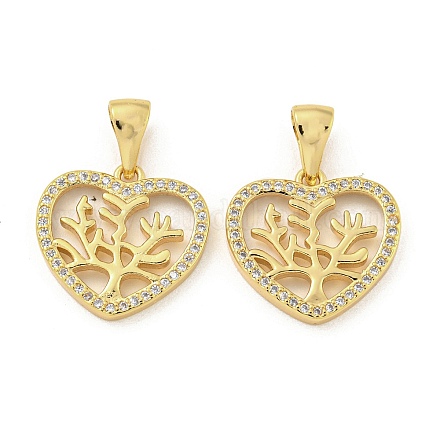 Латунные микропаве прозрачные подвески с фианитом ZIRC-P113-07D-G-1