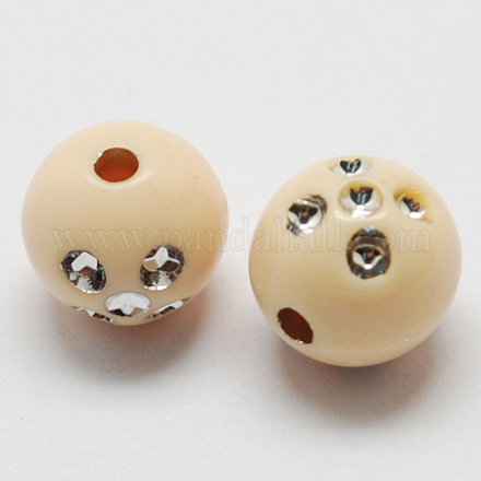 Plating Acrylic Beads PACR-S186-10mm-09-1