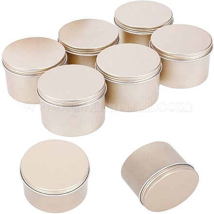 PandaHall 16 Pack 3.3oz Screw Lid Round Tins Metal Tins Empty Tin Containers Travel Tin Cans for Candles Arts Crafts CON-PH0001-62KCG-1