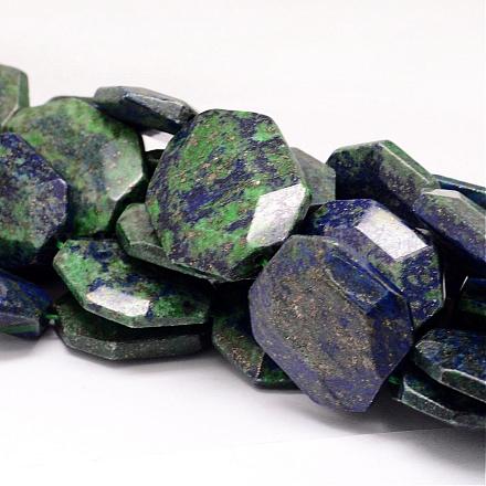 Natural Chrysocolla and Lapis Lazuli Beads Strands G-P133-24-1