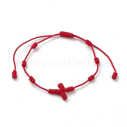 Bracelets de perles tressées réglables en corde de nylon unisexe BJEW-JB05798-01-1