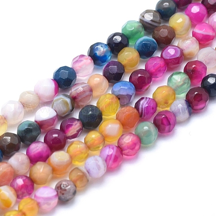 Perles d'agate naturelles G-J371-06-6mm-1