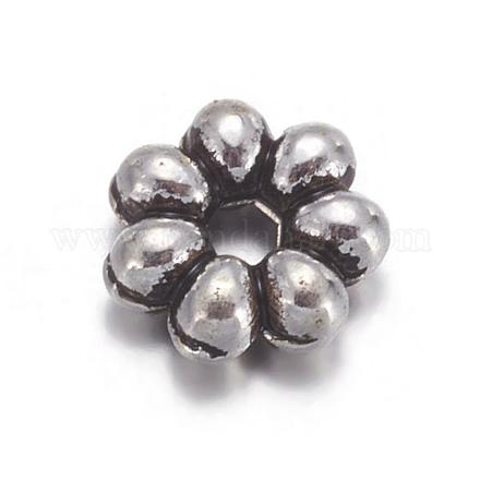 Perlas espaciadoras de plata tibetana X-AB-0896-1