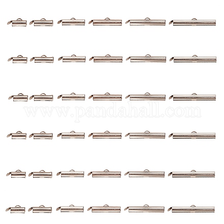 120pcs 6 estilos diapositiva de hierro en tubos de cierre de extremo IFIN-CJ0001-47-1