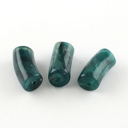 Tube Imitation Gemstone Acrylic Beads OACR-R045-04-1