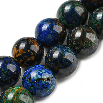Fili di perle di azzurrite naturale G-P503-10MM-09-1