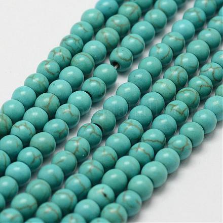 Synthetic Howlite Bead Strand G-P228-04-4mm-1