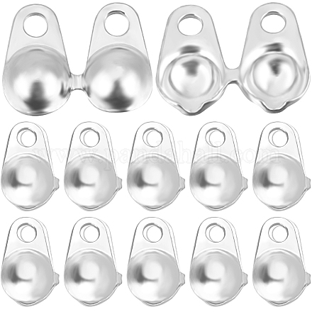 Beebeecraft 20Pcs 925 Sterling Silver Bead Tips STER-BBC0005-54-1