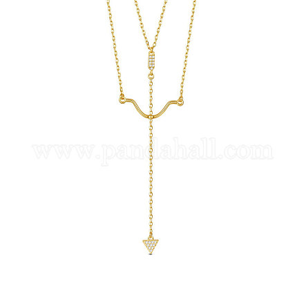 Shegrace 925 colliers à pendentif en argent sterling plaqué or JN750C-1