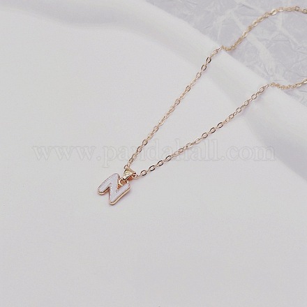 Ожерелья с подвесками из сплава и белой эмали WG51722-12-1