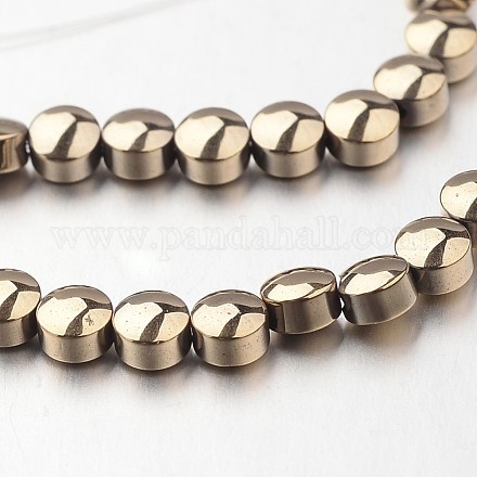 Electroplate Non-magnetic Synthetic Hematite Bead Strands G-F300-33B-06-1