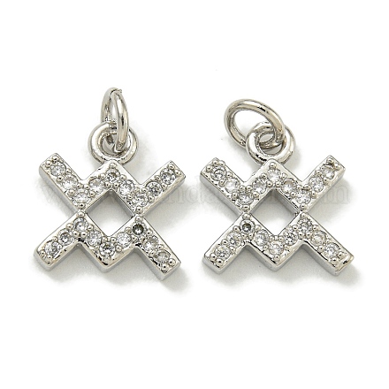 Стойки обшивки латунь микро проложить Циркон подвеску KK-K386-02F-P-1