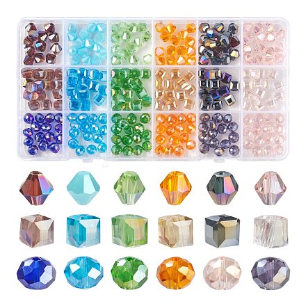 270 pièces 18 brins de perles de verre électrolytiques de style EGLA-FS0001-17-1