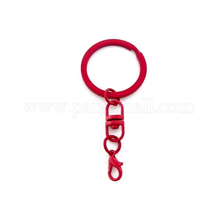 Verschlüsseanhänger-Drehverschlüsse aus sprühlackiertem Eisen LS-FIND-WH0111-355G-1