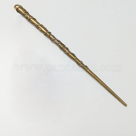 Accessoires de bâtons de cheveux en alliage de style tibétain X-TIBE-R310-35AB-NR-1