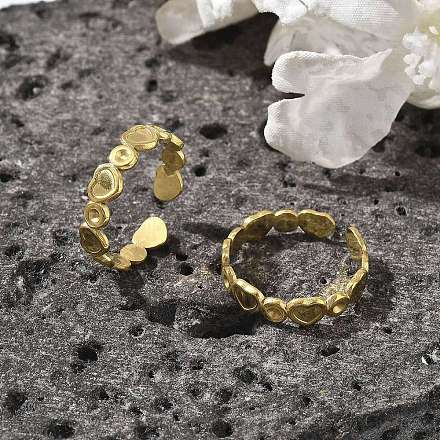 Открытые манжеты из нержавеющей стали 304 для женщин RJEW-M019-56G-1