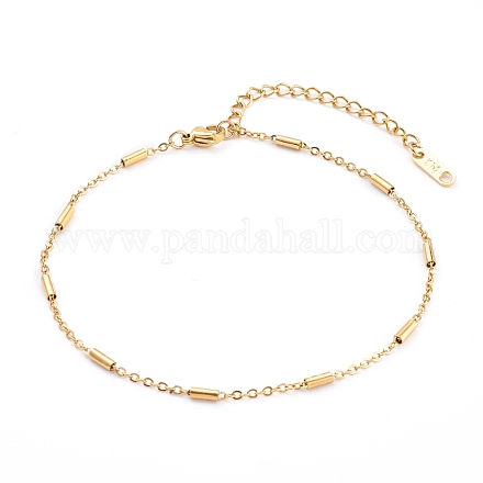 304 Stainless Steel Cable Chains Anklets AJEW-AN00392-02-1