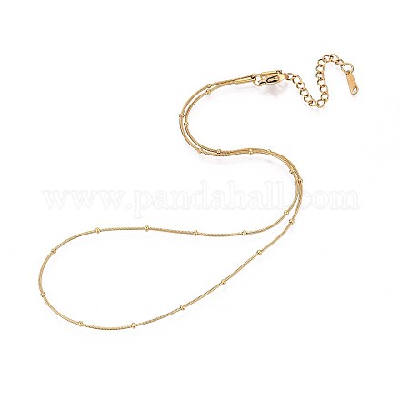 Ожерелья-спутнички из нержавеющей стали 304 толщиной 1 мм NJEW-N058-07A-G-1