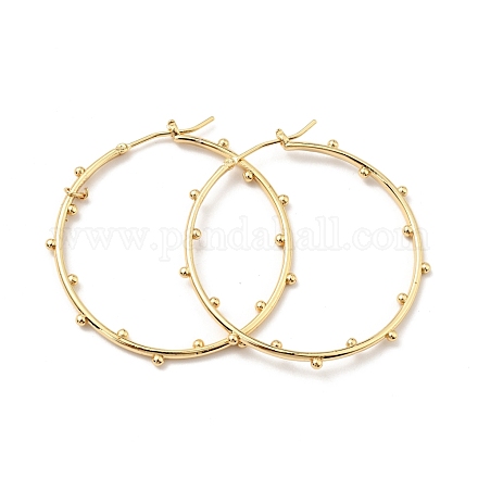 Большие серьги-кольца из латуни для женщин EJEW-G297-05G-1