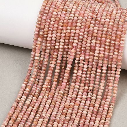 Натуральные бусины из родонита&nbsp;G-B175-A18-2x3mm-1