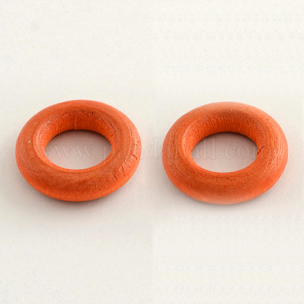 Donut Wooden Linking Rings WOOD-Q014-15mm-08-LF-1