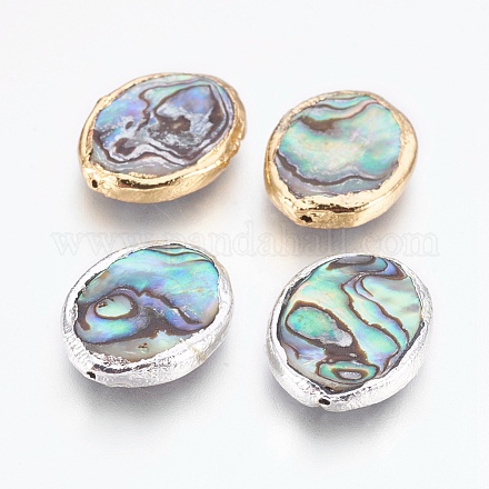 Perle di conchiglia abalone naturale / conchiglia paua G-O168-13-1