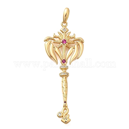 Латунные микро проложить кубического циркония большие кулоны KK-B147-04G-08-1