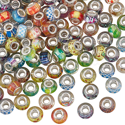 120шт смоляные европейские бусины RPDL-SP0001-03-1